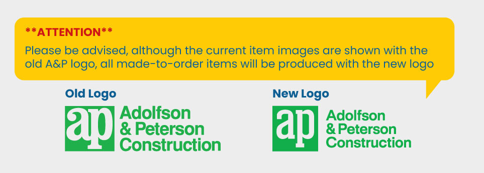 Attention: although the current item images are shown with the old A&P logo, all made-to-order items will be produced with the new logo.